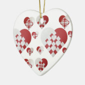 Deens kerstkunstschilderwerk keramisch ornament (Links)