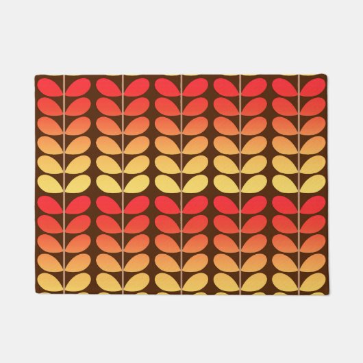 Deens leren uit de middeleeuwen, bruin, Oranje en  Deurmat (Voorkant)