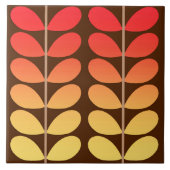 Deens leren uit de middeleeuwen, bruin, Oranje en  Tegeltje (Voorkant)