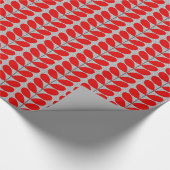 Deens leren uit de middeleeuwen, diep rood en grij cadeaupapier (Hoek)