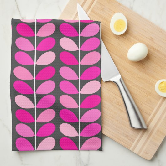 Deens leren uit de middeleeuwen, Fuchsia Pink en G Theedoek (Quarter Fold)