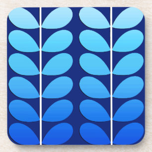 Deens leren uit de middeleeuwen, marineblauw en ko bier onderzetter