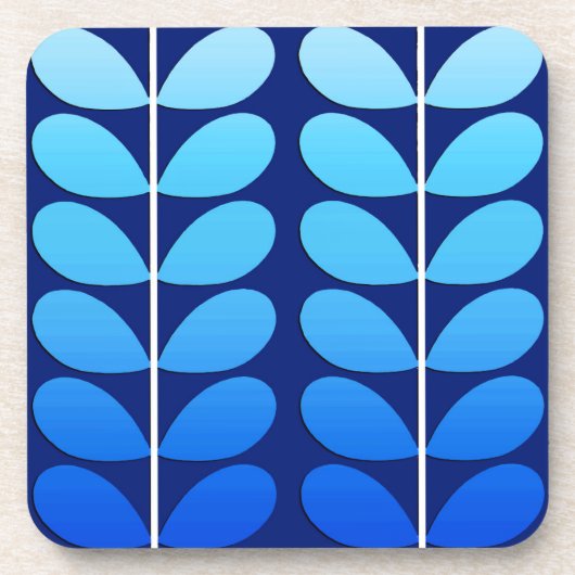 Deens leren uit de middeleeuwen, marineblauw en ko bier onderzetter (Voorkant)