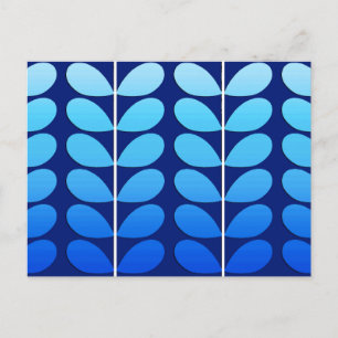 Deens leren uit de middeleeuwen, marineblauw en ko briefkaart