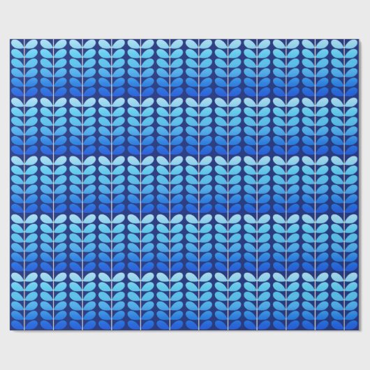 Deens leren uit de middeleeuwen, marineblauw en ko cadeaupapier (Vlak)