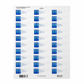 Deens leren uit de middeleeuwen, marineblauw en ko etiket (Full Sheet)