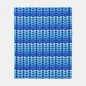 Deens leren uit de middeleeuwen, marineblauw en ko fleece deken (Voorkant)