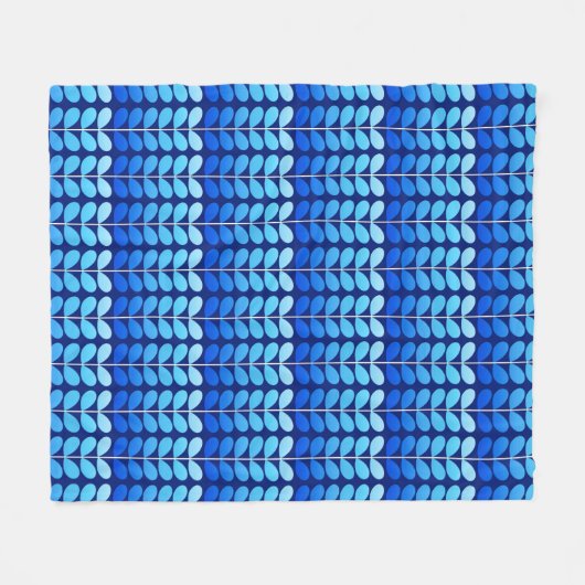 Deens leren uit de middeleeuwen, marineblauw en ko fleece deken (Voorkant (Horizontaal))