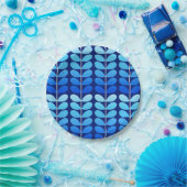 Deens leren uit de middeleeuwen, marineblauw en ko papieren bordje (Feest)