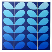 Deens leren uit de middeleeuwen, marineblauw en ko tegeltje (Voorkant)