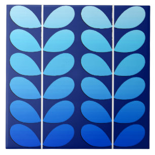 Deens leren uit de middeleeuwen, marineblauw en ko tegeltje