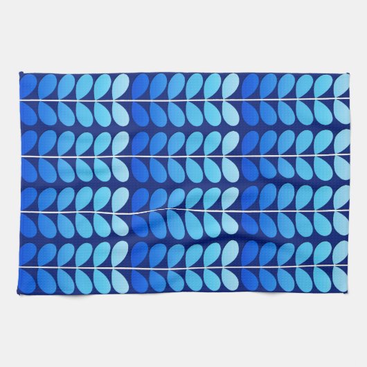 Deens leren uit de middeleeuwen, marineblauw en ko theedoek (Horizontaal)