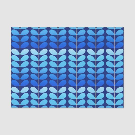 Deens leren uit de middeleeuwen, marineblauw en ko tissuepapier (Voorkant)