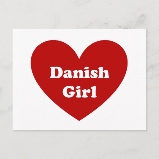 Deens meisje briefkaart (Voorkant)