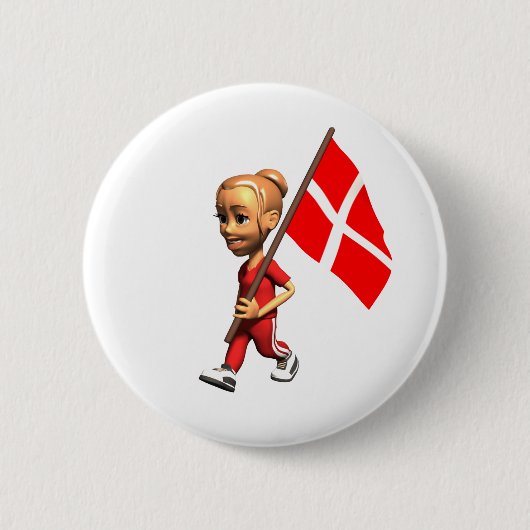 Deens meisje ronde button 5,7 cm (Voorkant)