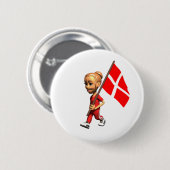 Deens meisje ronde button 5,7 cm (Voorkant /achterkant)