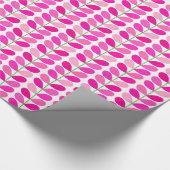 Deens middeleeuwse bladeren, Shades of Fuchsia Pin Cadeaupapier (Hoek)