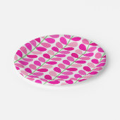 Deens middeleeuwse bladeren, Shades of Fuchsia Pin Papieren Bordje (Gekanteld)