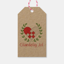 Deens papier hart geschenk Label Cadeaulabel