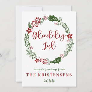 Deens Prettig kerstfeest, op maat Feestdagenkaart