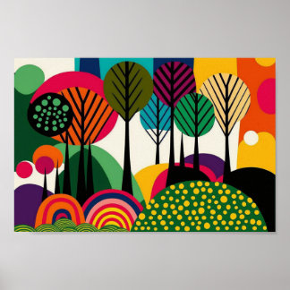 Deens Scandinavisch - minimalistisch modern - Flor Poster