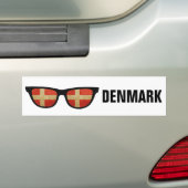 Deens Shades aangepaste tekst & kleurenbumperstick Bumpersticker (Op auto)