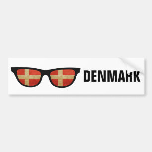 Deens Shades aangepaste tekst & kleurenbumperstick Bumpersticker
