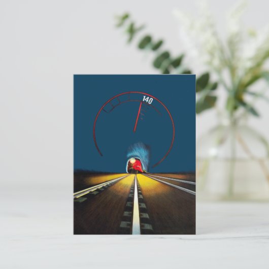  Deens treinreizen Briefkaart (Staand voorkant)