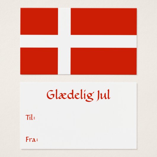 Deens Vlag Gift Tag Visitekaartjes (Voorkant /achterkant)