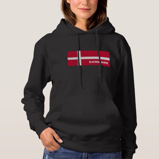 Deens vlaggenontwerp hoodie (Voorkant)