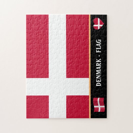 Deens vlagland & Deens land / Denemarken Legpuzzel (Verticaal)