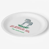 Deens Vrolijk Kerstmis Dala Paard Papieren Bordje (Gekanteld)