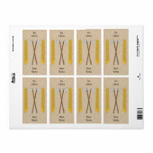 Deense assen met bladwijzer etiket (Full Sheet)