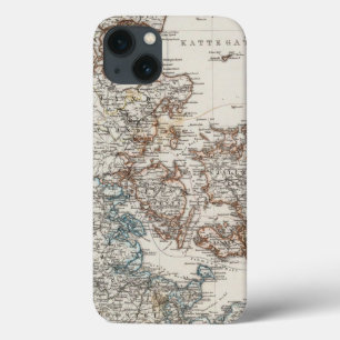 Deense Atlas-kaart met 5 inzetkaarten Case-Mate iPhone Case