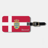 Deense Bagagelabel, patriottische Deense vlag Bagagelabel (Voorkant horizontaal)