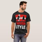Deense boxing Denemarken vlag Deense boxing P T-shirt (Voorkant volledig)