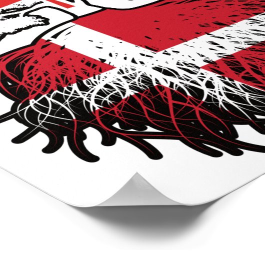 Deense Canadese vlag voor bomen Poster (Hoek)