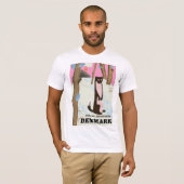 Deense  cartoon-landschapsposter t-shirt (Voorkant volledig)