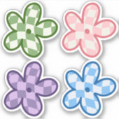 Deense deegwaren voor esthetische Daisy-Stickers Sticker (Voorkant)