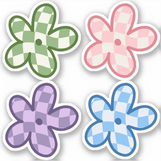 Deense deegwaren voor esthetische Daisy-Stickers Sticker (Voorkant)