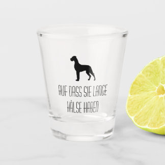 Deense dog en een Duitse wens voor elke hond Shot Glas