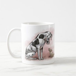 Deense Dog en Schotse Terrier Cartoon Koffiemok