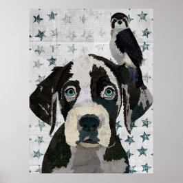 DEENSE DOG EN VALK POSTER