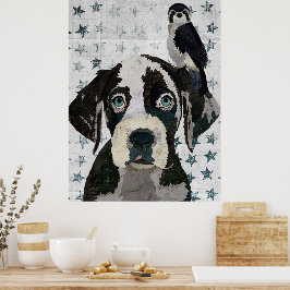 DEENSE DOG EN VALK POSTER