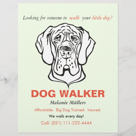 Deense dog Flyer (Voorkant)