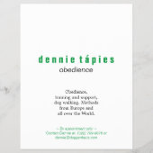 Deense Dog Flyer (Achterkant)
