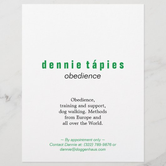 Deense Dog Flyer (Achterkant)
