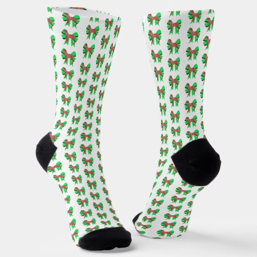 Deense Dog Kerstdog Hondenboog Silhouet Wit Sokken (Gebogen)