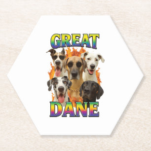 Deense Dog Kopie Kartonnen Onderzetters