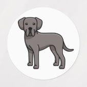 Deense dog labels (Design 2)